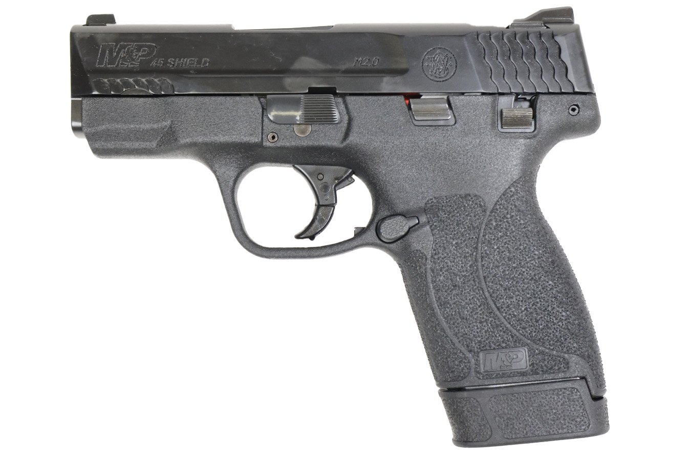 SMITH AND WESSON M&P45 Shield 45 ACP Carry Conceal Pistol with Thumb Safety, Three Magazines and Savior Bag